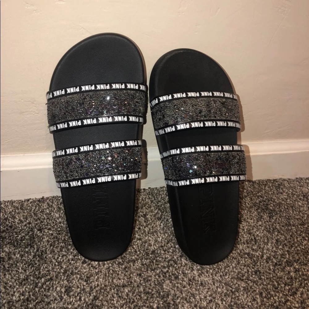 Vs pink double strap slides✨🤩 (READ DESCRIPTION)